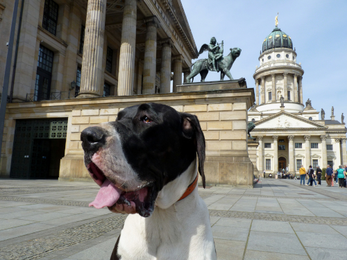 Jana auf dem Gendarmenmarkt in Berlin